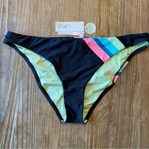 Citrus Black Bikini Swimsuit Bottoms Size XL NWT